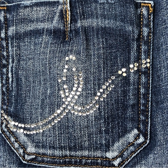 Hippie wide leg, embellished, sequin waist, jeans - Picture 7 of 11